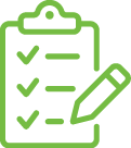 Clipboard with a checklist icon